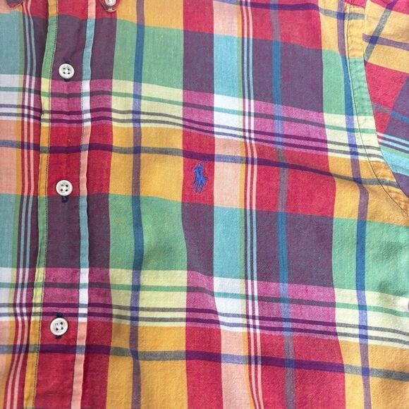 Ralph Lauren short sleeve plaid button down shirt size small - Picture 10 of 14
